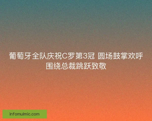 葡萄牙全队庆祝C罗第3冠 圆场鼓掌欢呼围绕总裁跳跃致敬 葡萄牙全队庆祝C罗第3冠 圆场鼓掌欢呼围绕总裁跳跃致敬